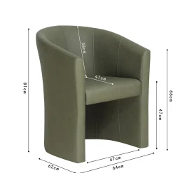 Fauteuils^Huisenthuis Fauteuil Steven Kunstleer – Vintage Groen