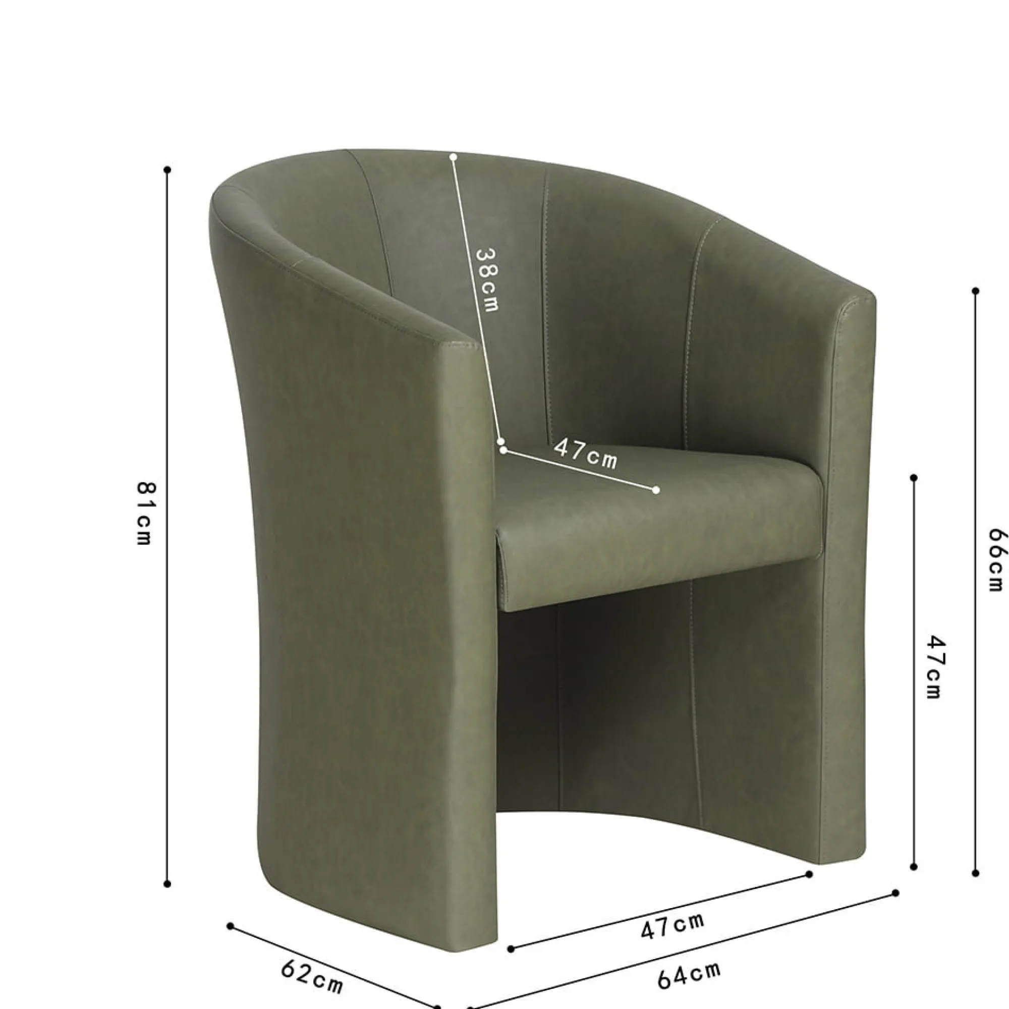 Fauteuils^Huisenthuis Fauteuil Steven Kunstleer – Vintage Groen