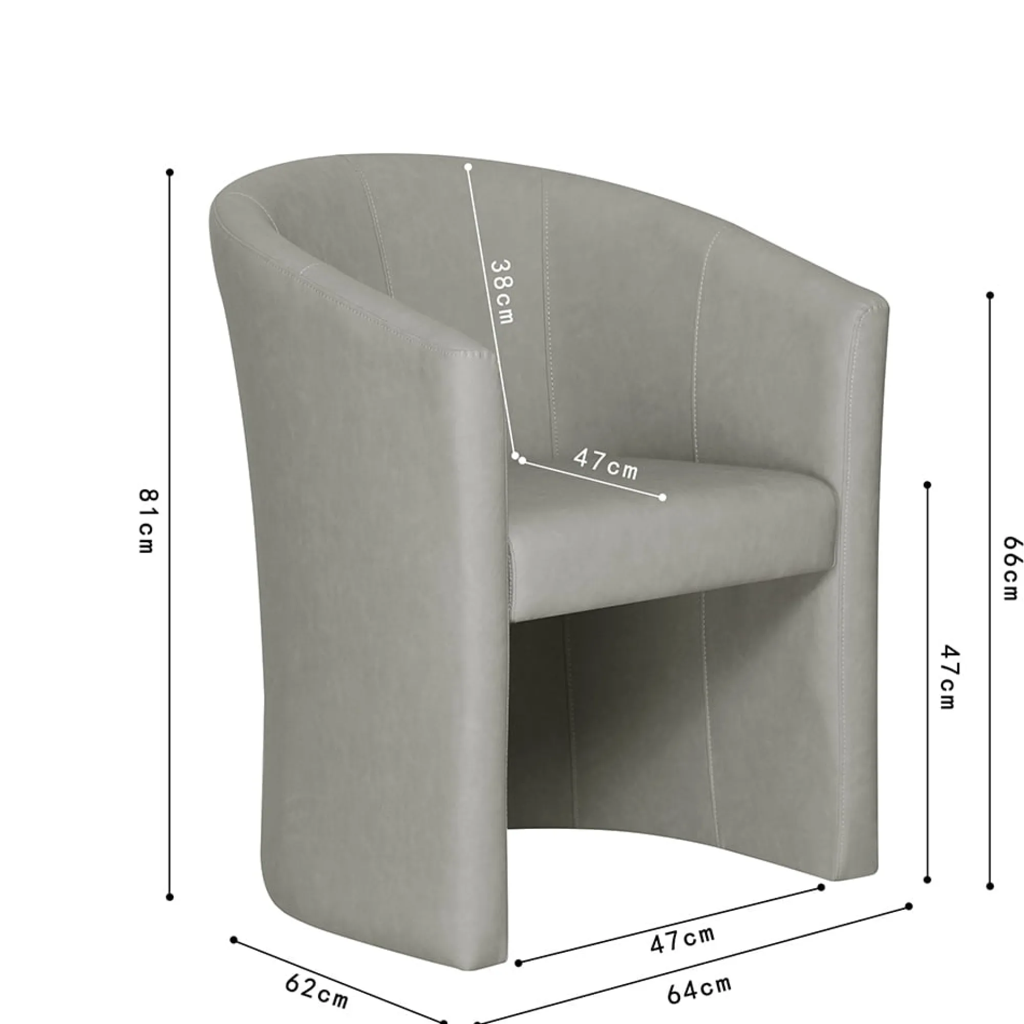 Fauteuils^Huisenthuis Fauteuil Steven Kunstleer – Vintage Lichtgrijs