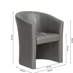 Fauteuils^Huisenthuis Fauteuil Steven Kunstleer Taupe
