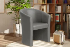 Fauteuils^Huisenthuis Fauteuil Steven Kunstleer Taupe