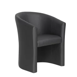 Fauteuils^Huisenthuis Fauteuil Steven Kunstleer Zwart
