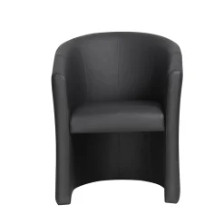Fauteuils^Huisenthuis Fauteuil Steven Kunstleer Zwart