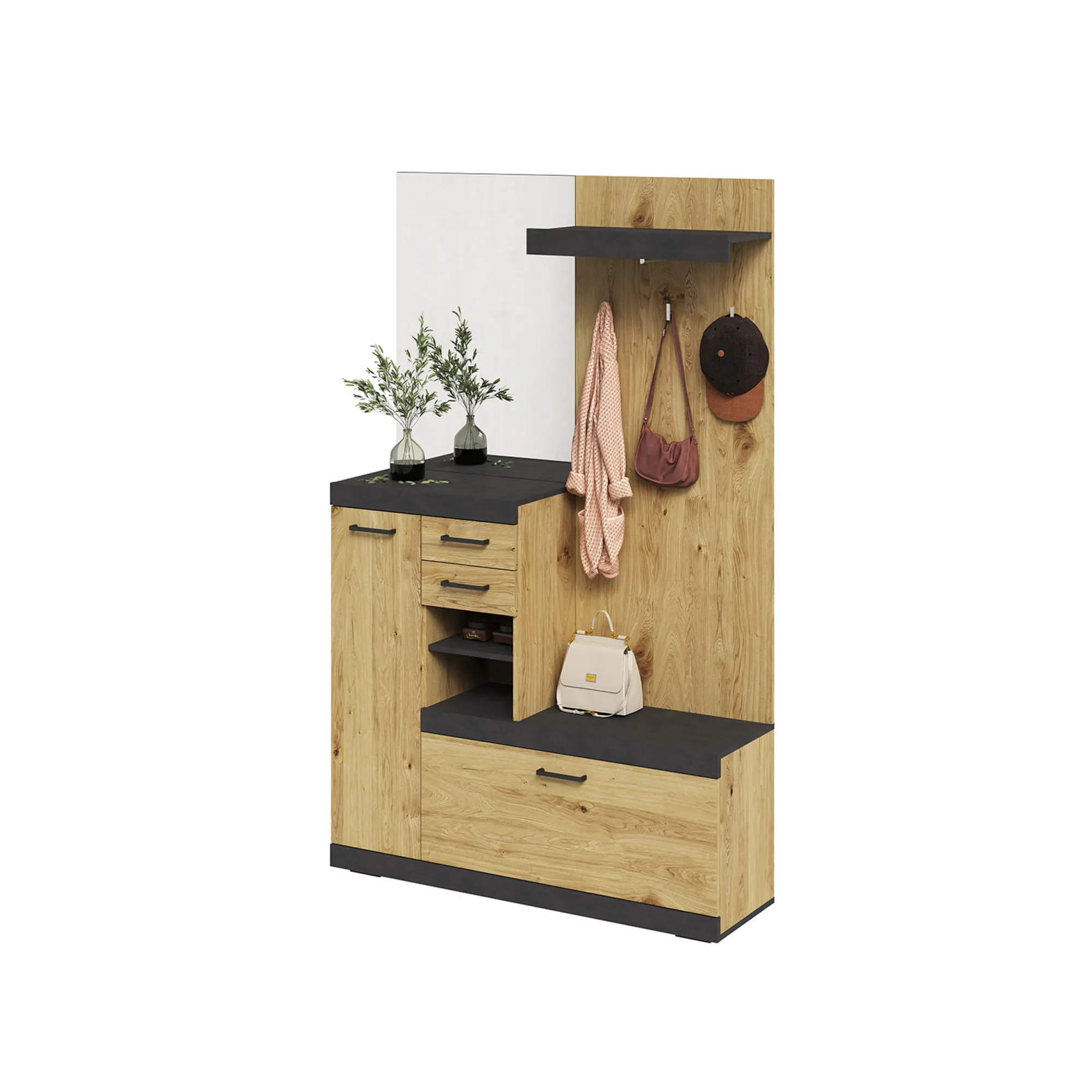 Garderobekasten^Huisenthuis Garderobekast Hermes Matera Artisan Eiken