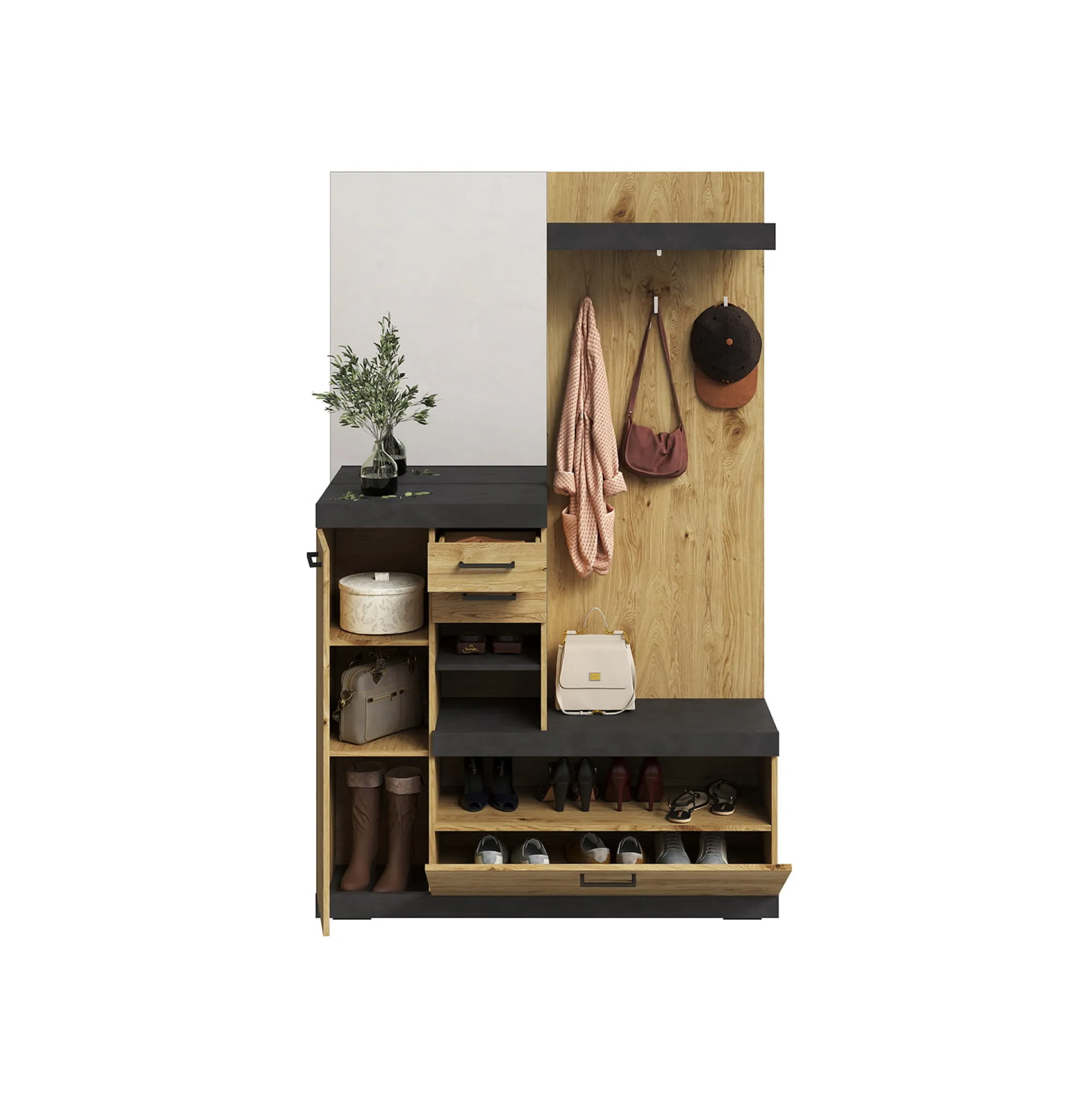 Garderobekasten^Huisenthuis Garderobekast Hermes Matera Artisan Eiken