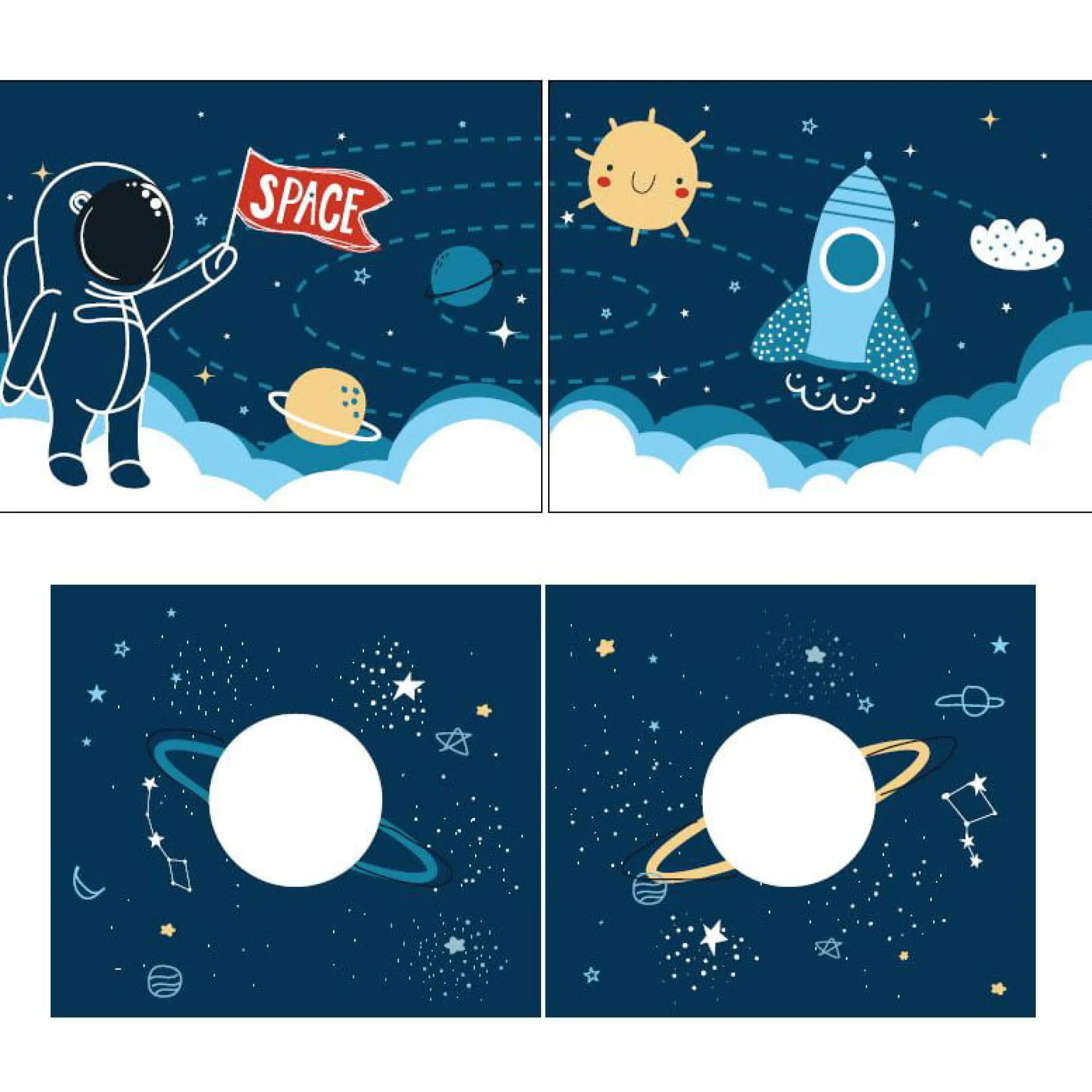 Kinderkameraccessoires^Huisenthuis Gordijn Charlie Space