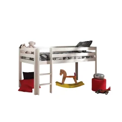 Kinderbedden^Huisenthuis Halfhoogslaper Charlie 1 Wit