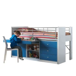Kinderbedden^Huisenthuis Halfhoogslaper Evi-UTB-B Blauw