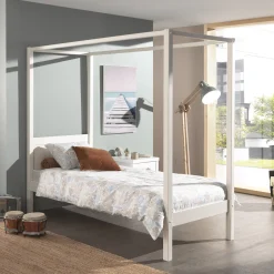 Kinderbedden^Huisenthuis Hemelbed Charlie Wit 90×200 cm