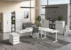 Bureaus^Huisenthuis Hoekbureau Galileo 260 x 220 cm Wit
