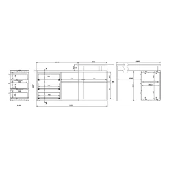 Bureaus^Huisenthuis Hoekbureau Pytheas Grafiet Eiken