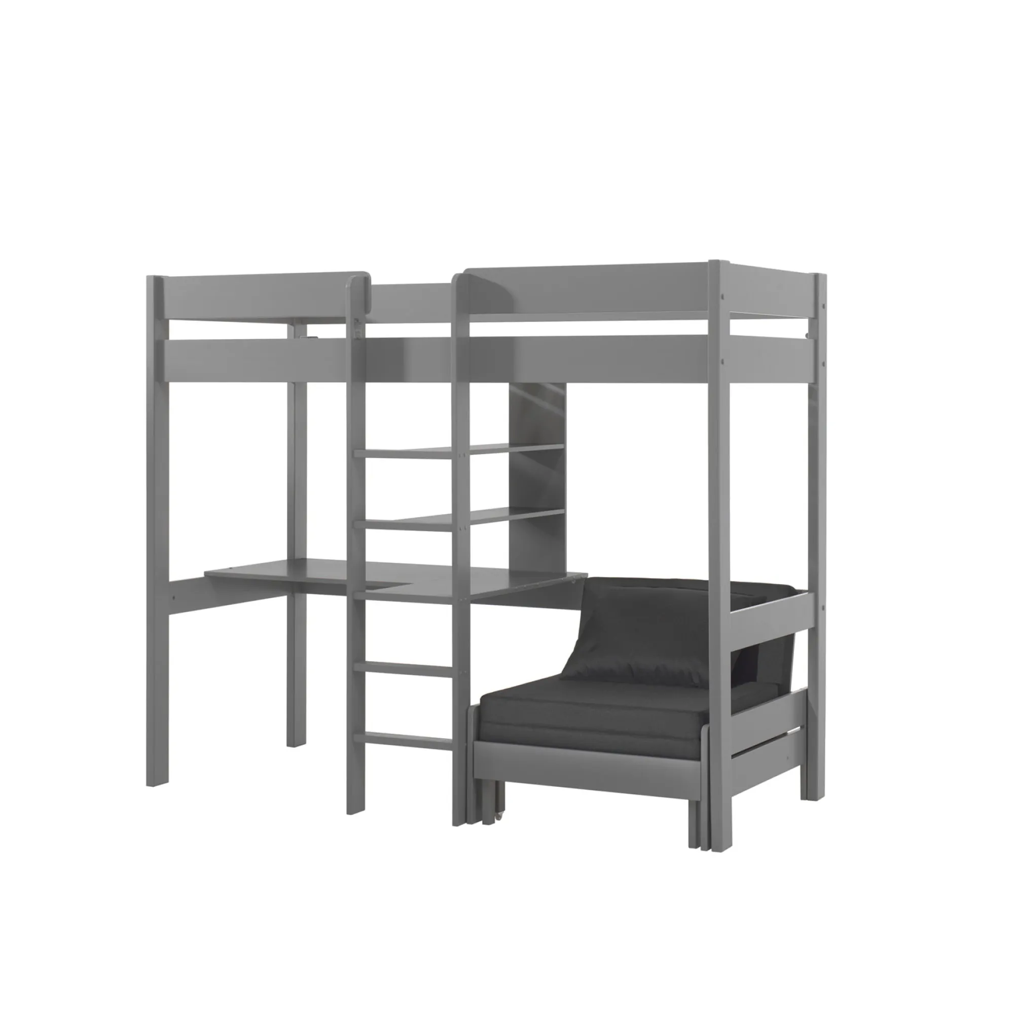 Kinderbedden^Huisenthuis Hoogslaper Cas 2 Grijs