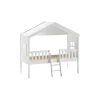 Kinderbedden^Huisenthuis Huisbed Alix Wit 90×200 cm – Met ladder