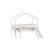 Kinderbedden^Huisenthuis Huisbed Bibi Grenen Wit 90×200 cm – Met ladder en glijbaan