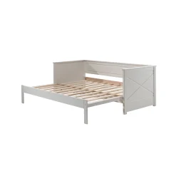 Kinderbedden^Huisenthuis Kajuitbed Charlie Wit 1 – Uitschuifbaar