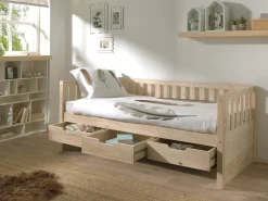 Kinderbedden^Huisenthuis Kajuitbed Seppe – Met laden Grenen