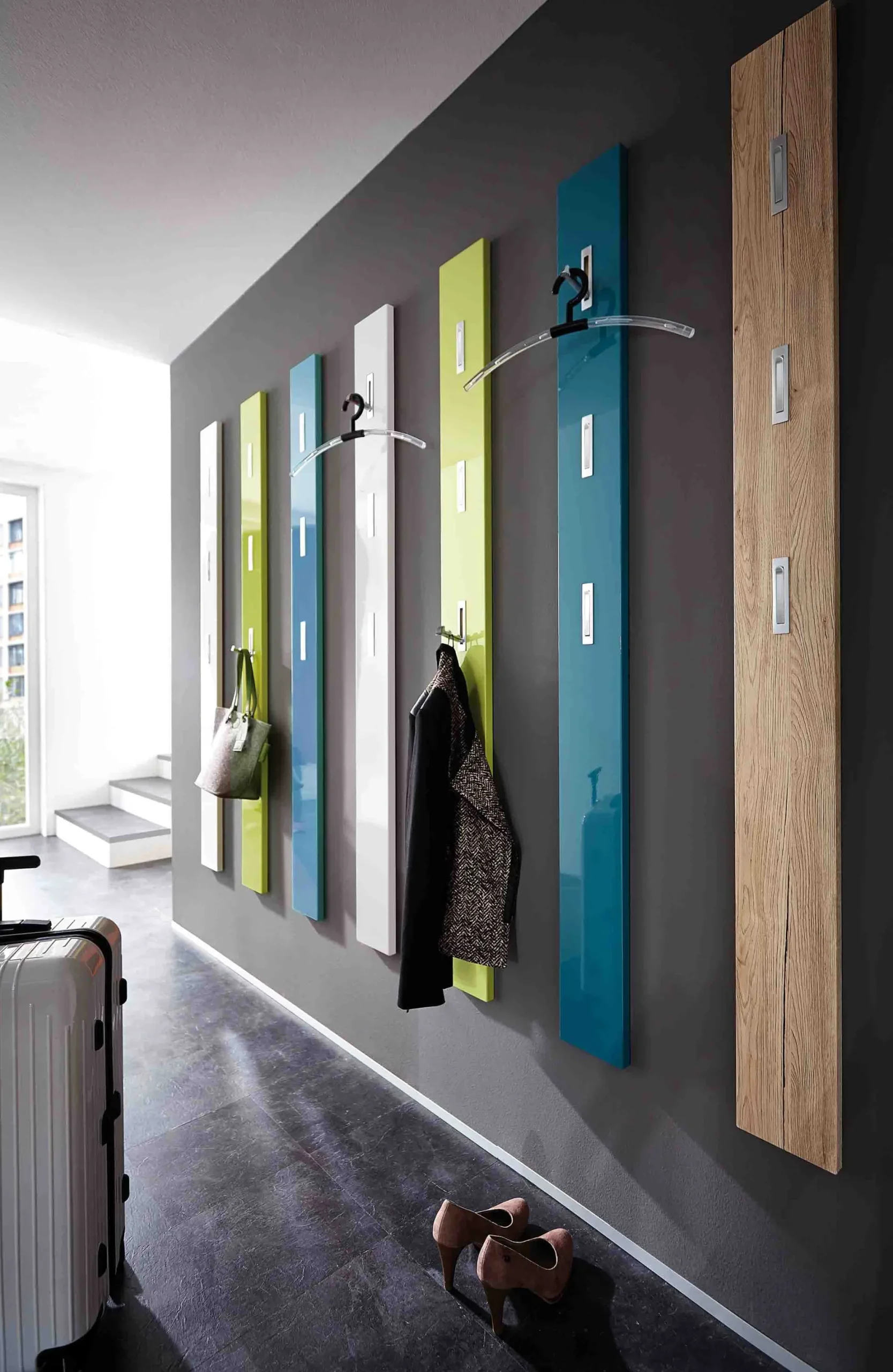 Kapstokken^Huisenthuis Kapstokpaneel Colori Hoogglans Wit