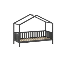 Kinderbedden^Huisenthuis Kinderbed Bibi 3 Antraciet