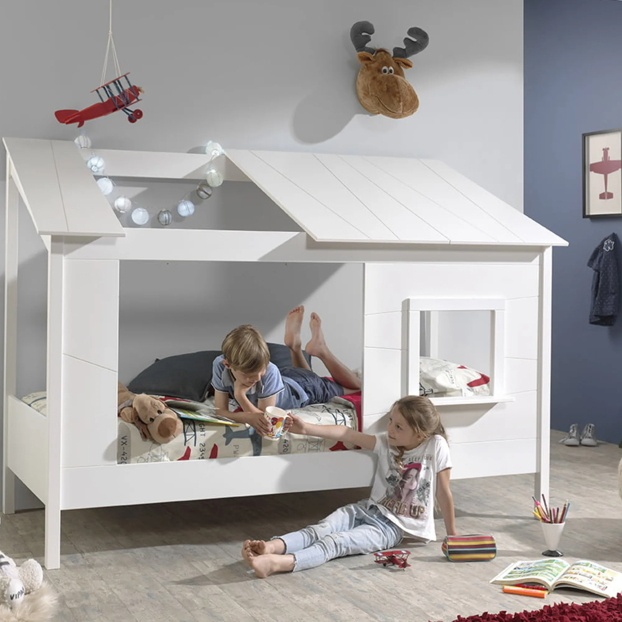 Kinderbedden^Huisenthuis Kinderbed Merle Wit