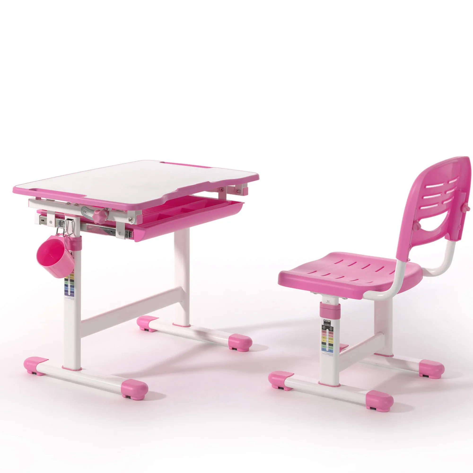 Kinderbureaus^Huisenthuis Kinderbureauset Ergo-1RO Roze