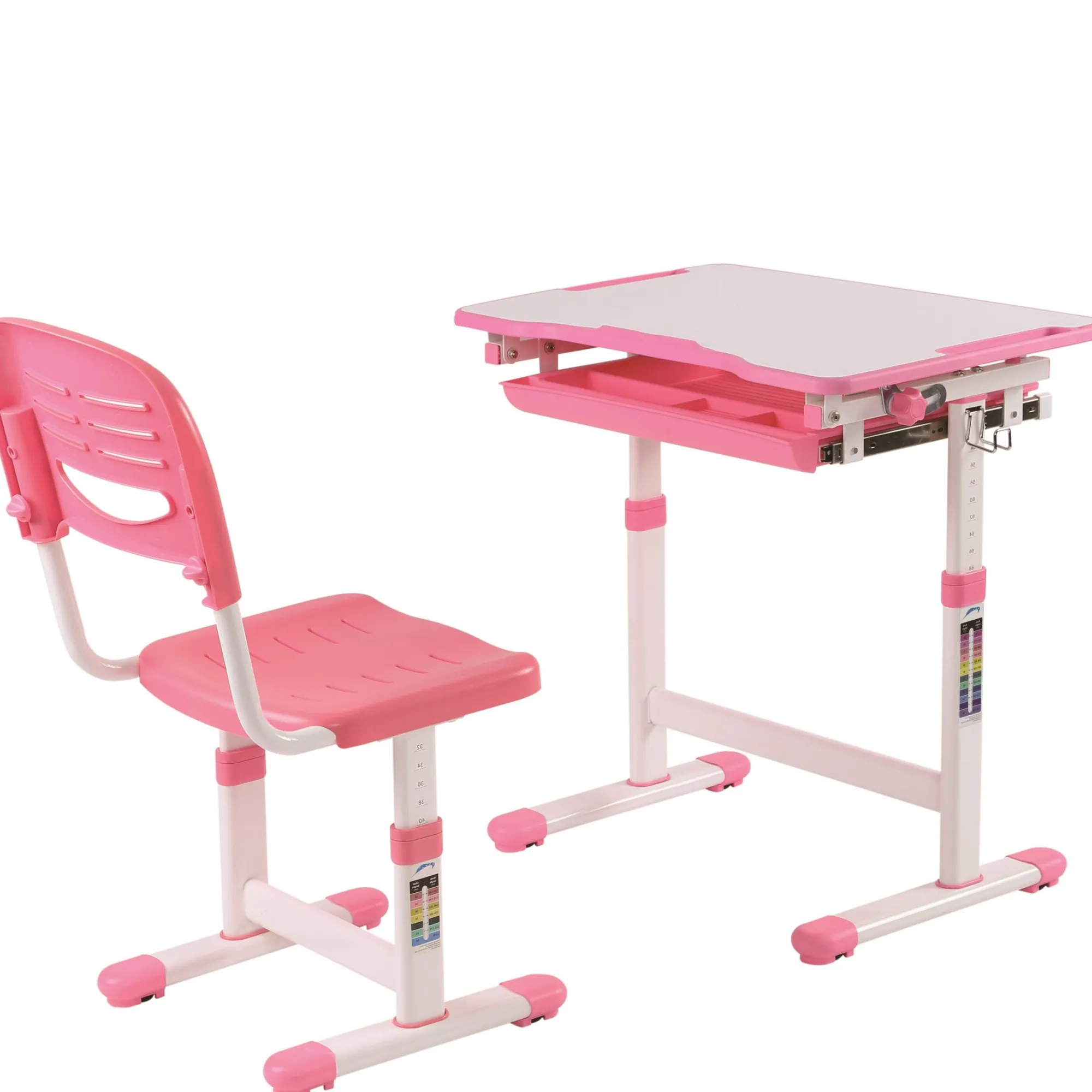 Kinderbureaus^Huisenthuis Kinderbureauset Ergo-1RO Roze
