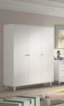 Kinderkamerkasten^Huisenthuis Kledingkast 3-deurs Eline Wit