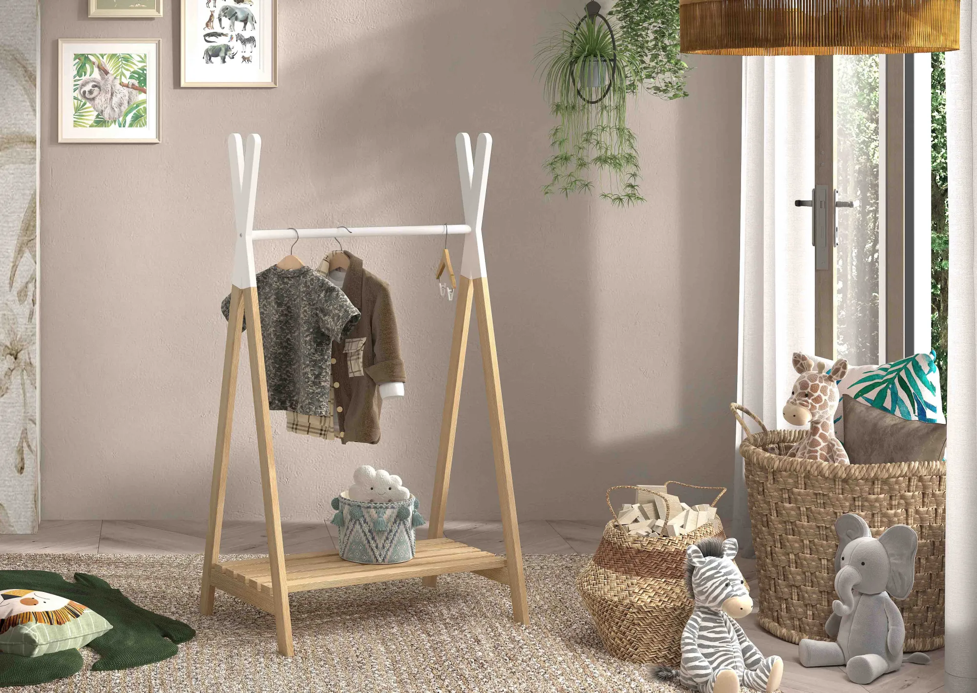 Kinderkamerkasten^Huisenthuis Kledingrek Jill Wit
