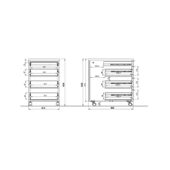Ladeblokken^Huisenthuis Ladeblok Galileo Lichtgrijs