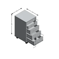 Ladeblokken^Huisenthuis Ladeblok Themis Wit