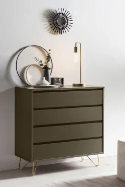 Ladekasten^Huisenthuis Ladekast Lucy 90 cm Grijs