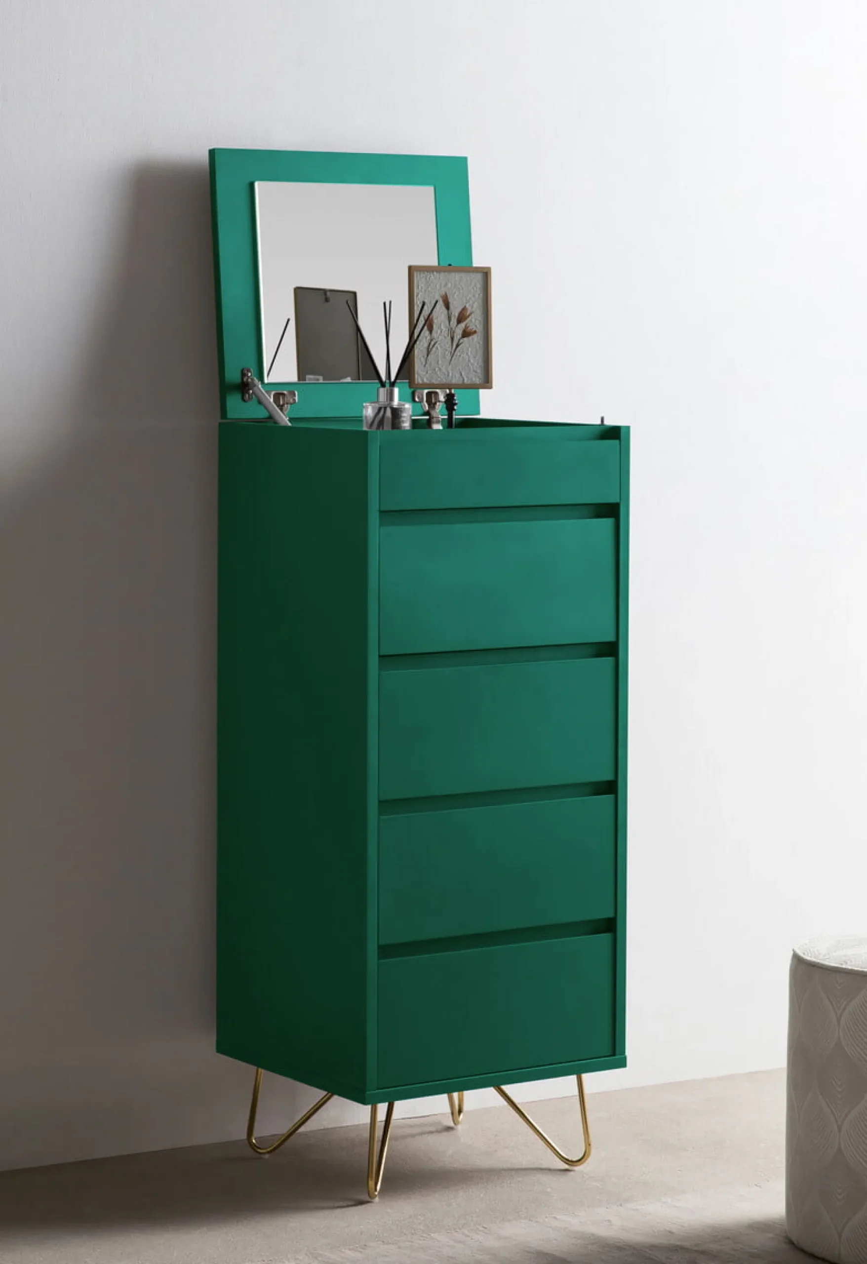 Ladekasten^Huisenthuis Ladekast Lucy 45 cm Groen