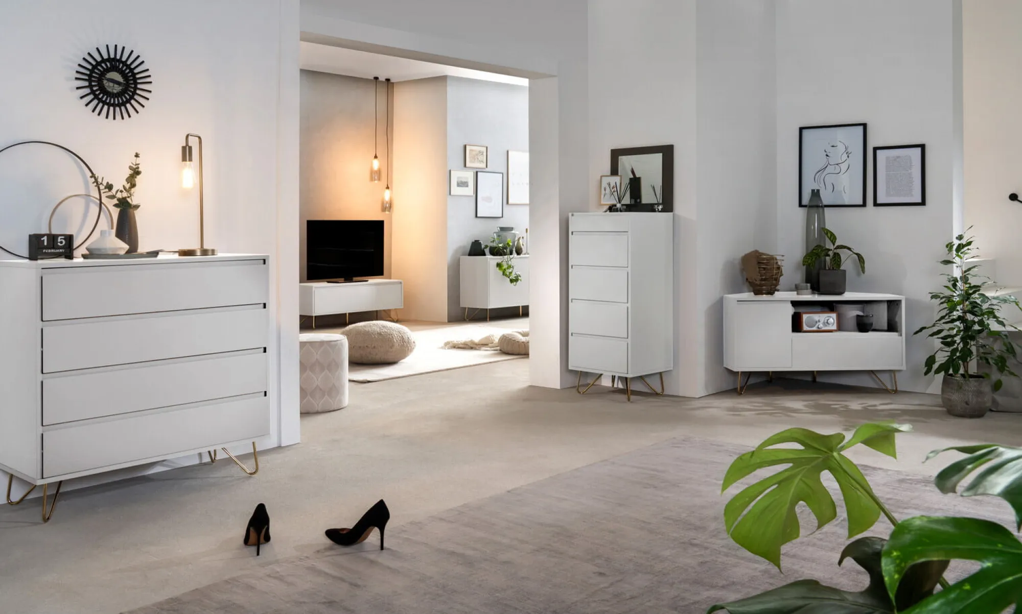 Ladekasten^Huisenthuis Ladekast Lucy 45 cm Wit
