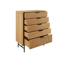 Ladekasten^Huisenthuis Ladekast Ruben Eiken 80x40x113cm