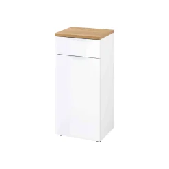Badkamerkasten^Huisenthuis Lage badkamerkast Palma Eiken Wit 86 cm Eiken-Wit
