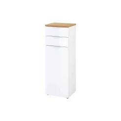 Badkamerkasten^Huisenthuis Lage badkamerkast Palma Eiken Wit 112 cm