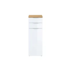 Badkamerkasten^Huisenthuis Lage badkamerkast Palma Eiken Wit 112 cm