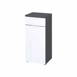 Badkamerkasten^Huisenthuis Lage badkamerkast Palma 86 cm Grafiet Wit