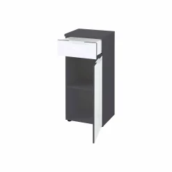 Badkamerkasten^Huisenthuis Lage badkamerkast Palma 86 cm Grafiet Wit