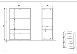 Kantoorkasten^Huisenthuis Lage brede kantoorkast Ergonoma Licht Grijs