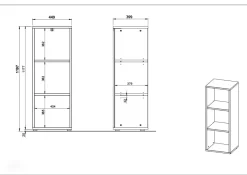 Kantoorkasten^Huisenthuis Lage smalle kantoorkast Ergonoma Licht Grijs