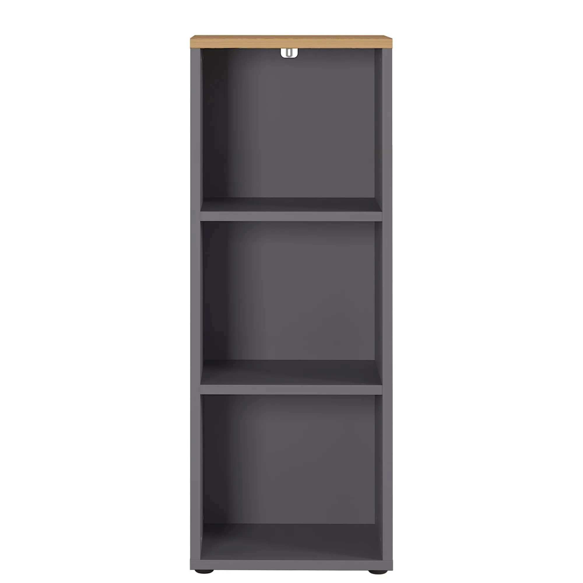 Kantoorkasten^Huisenthuis Lage smalle kantoorkast Ergonoma Eiken Antraciet, Eiken