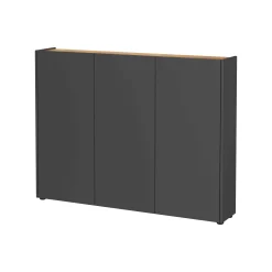 Opbergkasten^Huisenthuis Opbergkast Aniek 105 cm Grafiet Eiken