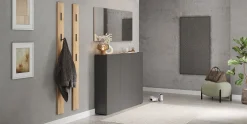 Opbergkasten^Huisenthuis Opbergkast Aniek 105 cm Grafiet Eiken
