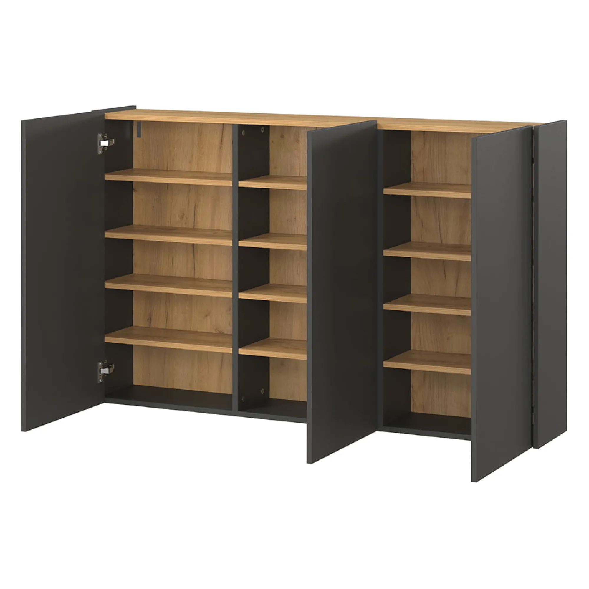 Schoenenkasten|Opbergkasten^Huisenthuis Opbergkast Aniek 86 cm Grafiet