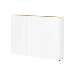 Opbergkasten^Huisenthuis Opbergkast Aniek Wit Eiken 105 cm Wit-Eiken