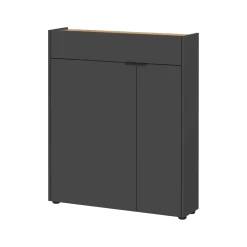 Schoenenkasten|Opbergkasten^Huisenthuis Opbergkast Eleonore 83 cm Grafiet