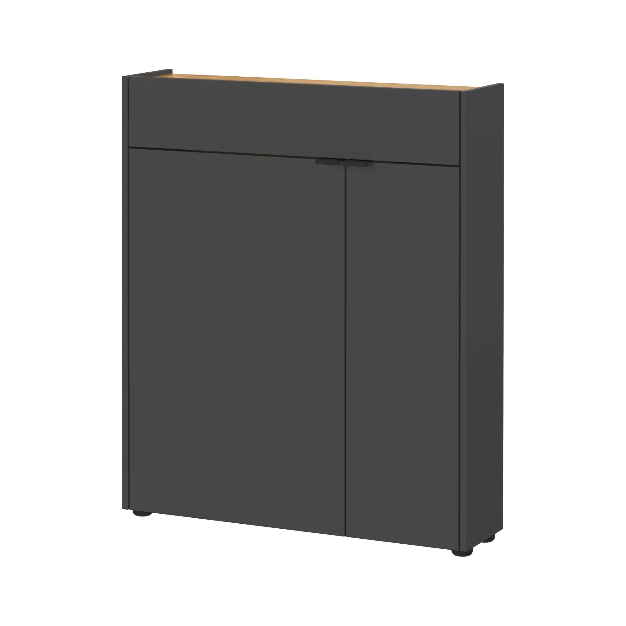 Schoenenkasten|Opbergkasten^Huisenthuis Opbergkast Eleonore 83 cm Grafiet
