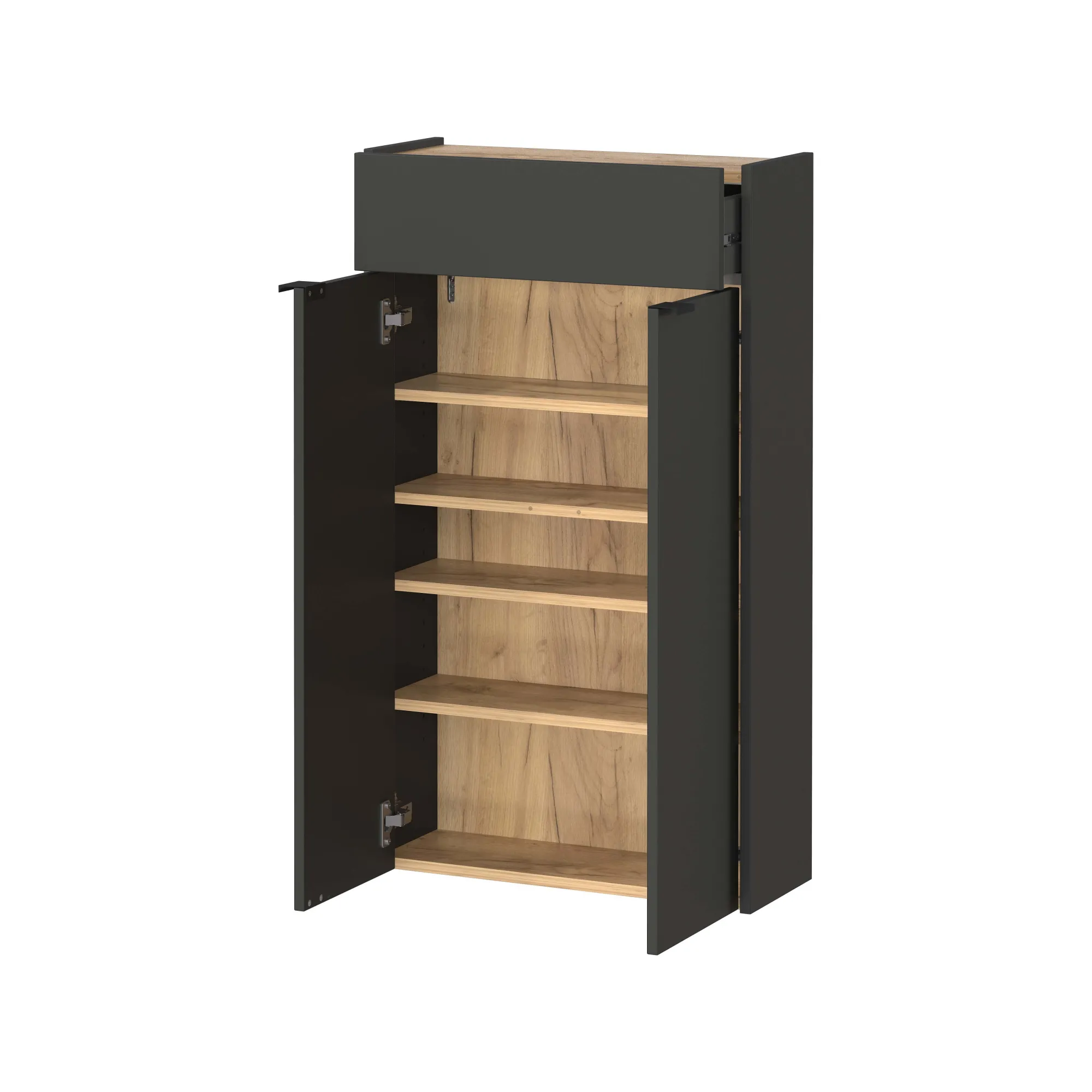 Schoenenkasten|Opbergkasten^Huisenthuis Opbergkast Eleonore 56 cm Grafiet