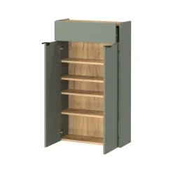 Schoenenkasten|Opbergkasten^Huisenthuis Opbergkast Eleonore 56 cm Groen