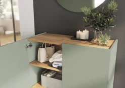 Schoenenkasten|Kantoorkasten^Huisenthuis Opbergkast Eleonore 74 cm Groen